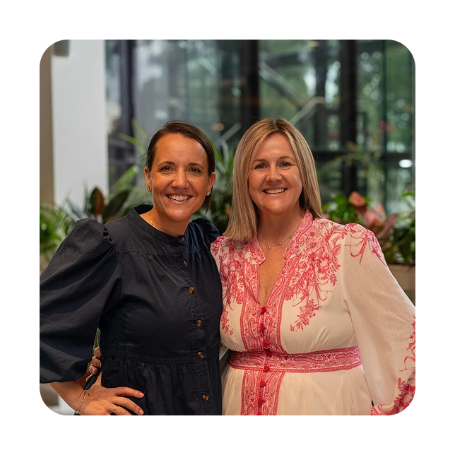 Chelsea Teelow with her business partner Jacqui